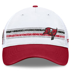 Tampa Bay Buccaneers Flawless Stripe Adjustable Hat - White/Red Hats