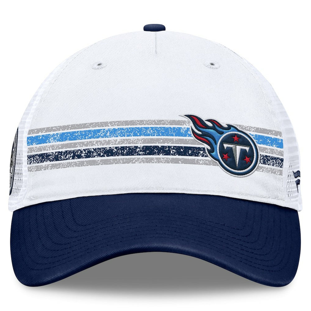 Tennessee Titans Flawless Stripe Adjustable Hat - White/Navy Hats