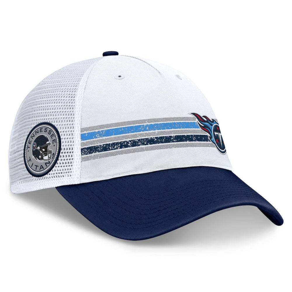 Tennessee Titans Flawless Stripe Adjustable Hat - White/Navy Hats