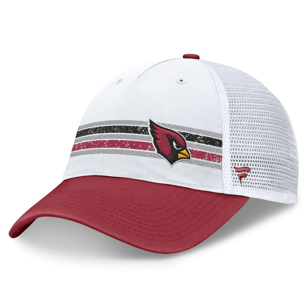 Arizona Cardinals Flawless Stripe Adjustable Hat - White/Cardinal Hats