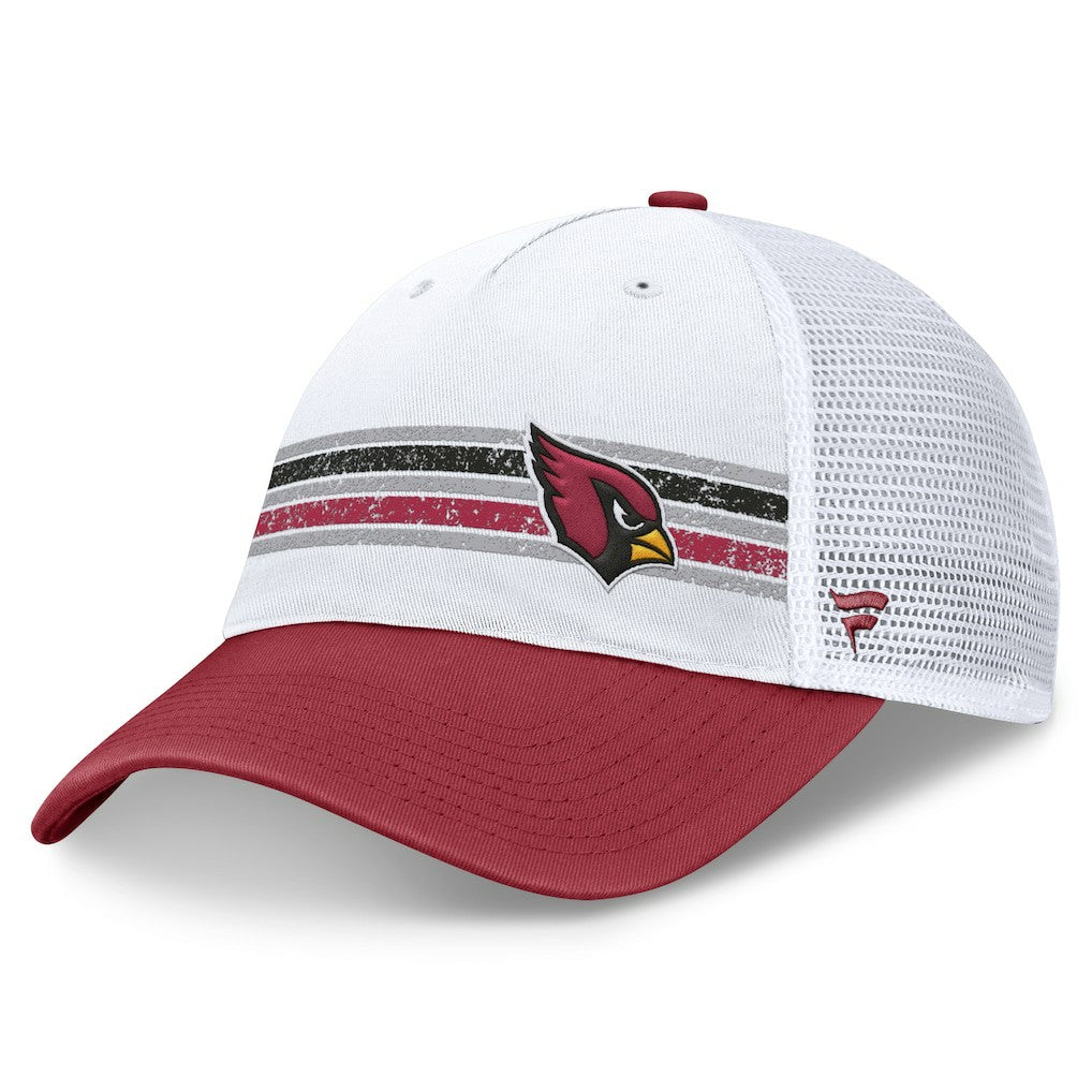 Arizona Cardinals Flawless Stripe Adjustable Hat - White/Cardinal Hats