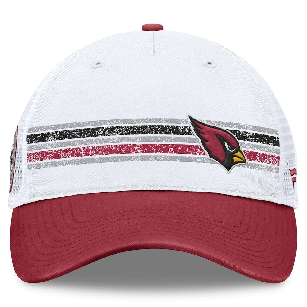 Arizona Cardinals Flawless Stripe Adjustable Hat - White/Cardinal Hats