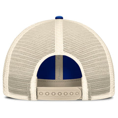 Los Angeles Rams Center Stripe Trucker Adjustable Hat - Royal/Natural Hats
