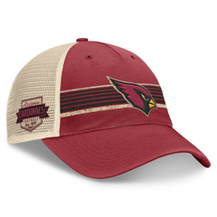 Arizona Cardinals Center Stripe Trucker Adjustable Hat - Cardinal/Natural Hats