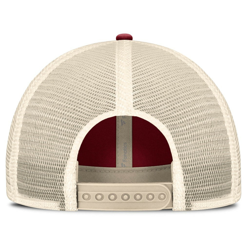 Arizona Cardinals Center Stripe Trucker Adjustable Hat - Cardinal/Natural Hats