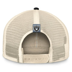 Las Vegas Raiders Diamond Stripe Trucker Adjustable Hat - Natural/Black Hats