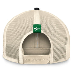 New York Jets Diamond Stripe Trucker Adjustable Hat - Natural/Black Hats