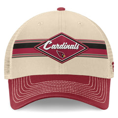 Arizona Cardinals Diamond Stripe Trucker Adjustable Hat - Natural/Cardinal Hats