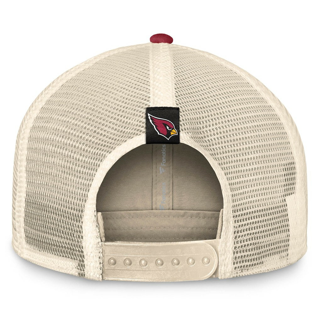 Arizona Cardinals Diamond Stripe Trucker Adjustable Hat - Natural/Cardinal Hats