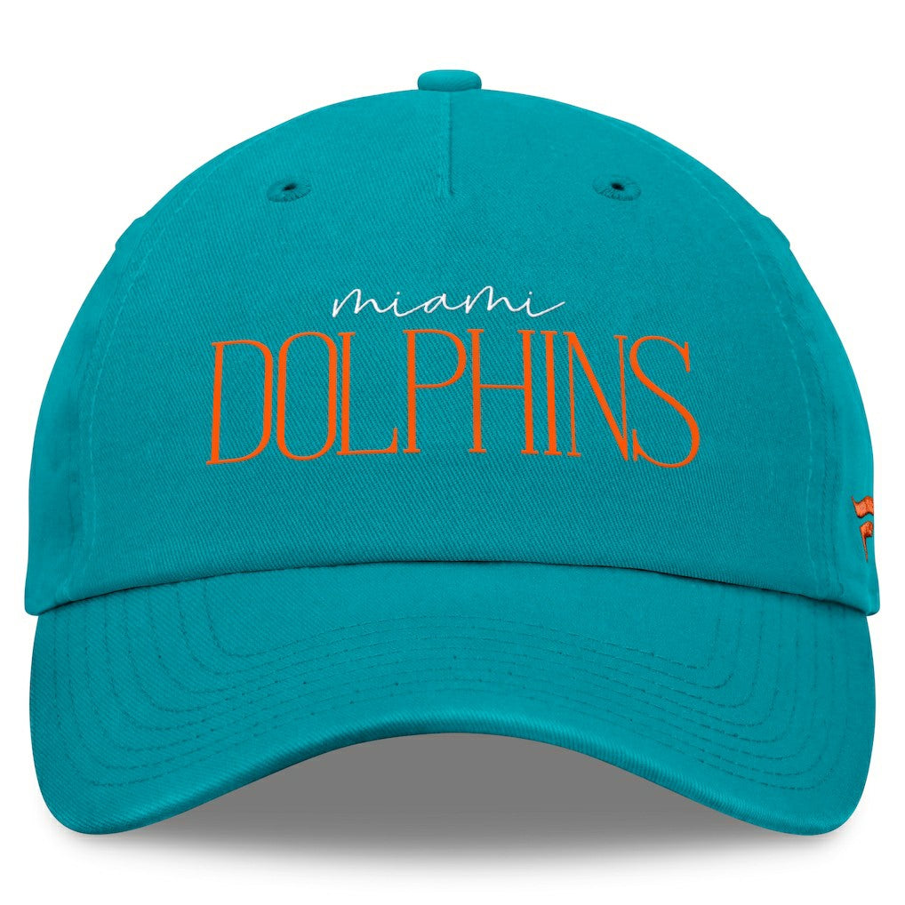 Miami Dolphins Women's Review Unstructured Adjustable Hat - Aqua Hats