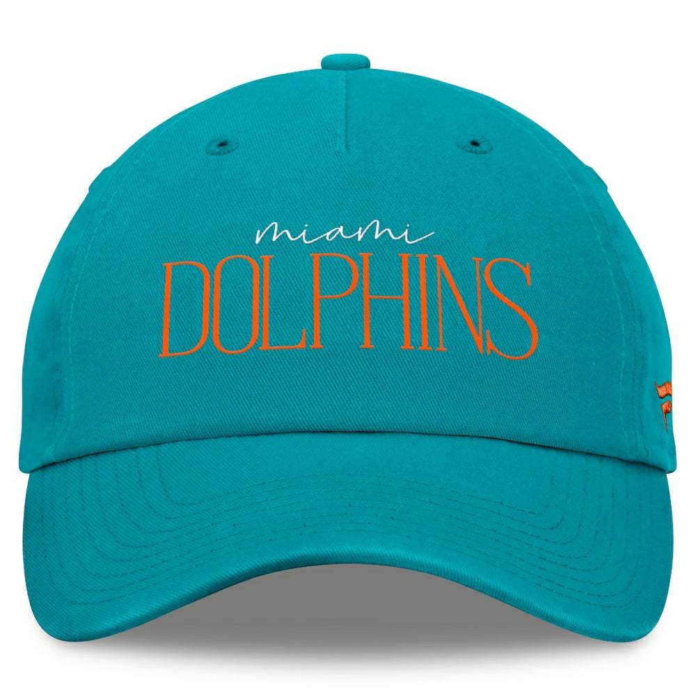 Miami Dolphins Women's Review Unstructured Adjustable Hat - Aqua Hats