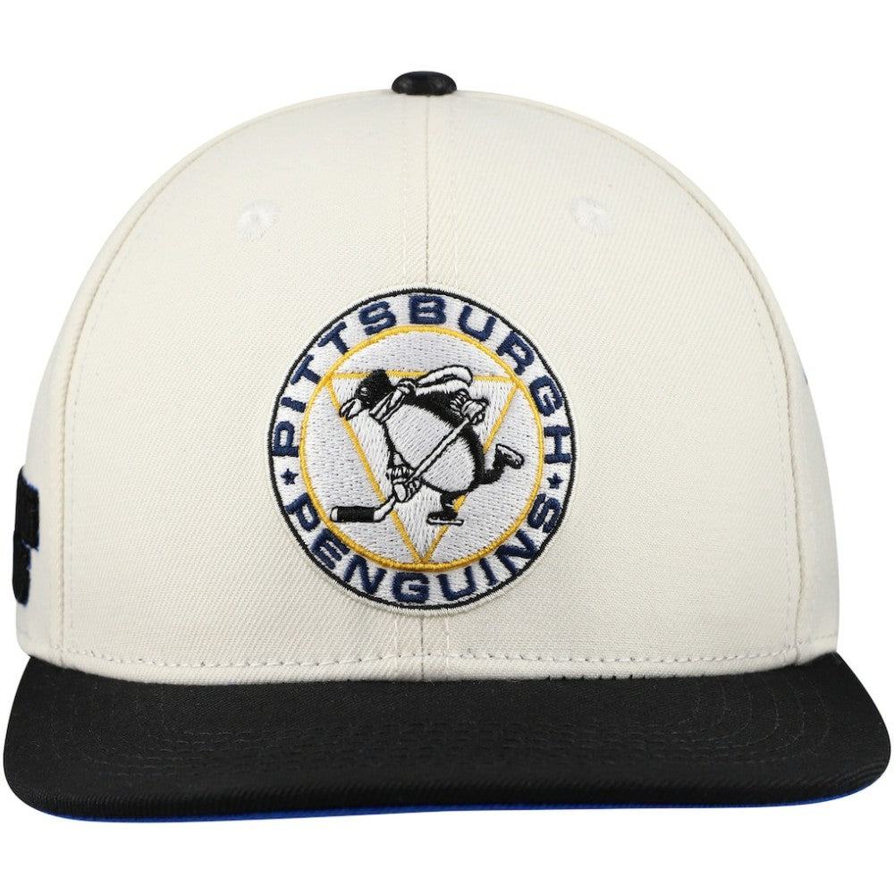 Pittsburgh Penguins Pro Standard Retro Classic Logo Snapback Hat - Cream | US 200885632