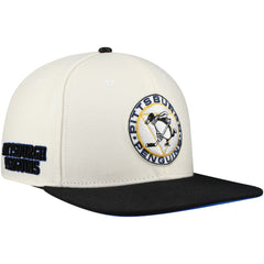 Pittsburgh Penguins Pro Standard Retro Classic Logo Snapback Hat - Cream | US 200885632