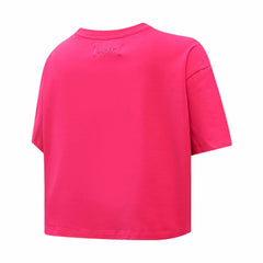 Chicago Cubs Pro Standard Women's Triple Pink Boxy Cropped T-Shirt - Pink T-shirts