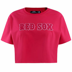 Boston Red Sox Pro Standard Women's Triple Pink Boxy Cropped T-Shirt - Pink T-shirts