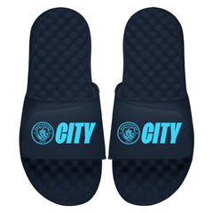 Manchester City ISlide Youth City Logo Slide Sandals Navy