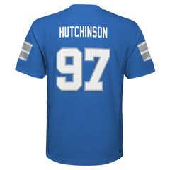 Aidan Hutchinson Detroit Lions Youth Replica Player Jersey - Blue Jerseys