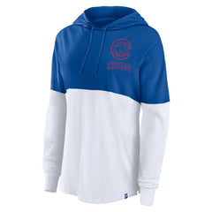 Chicago Cubs Fanatics Women's Backup Option Pullover Hoodie - Royal/White Hoodies