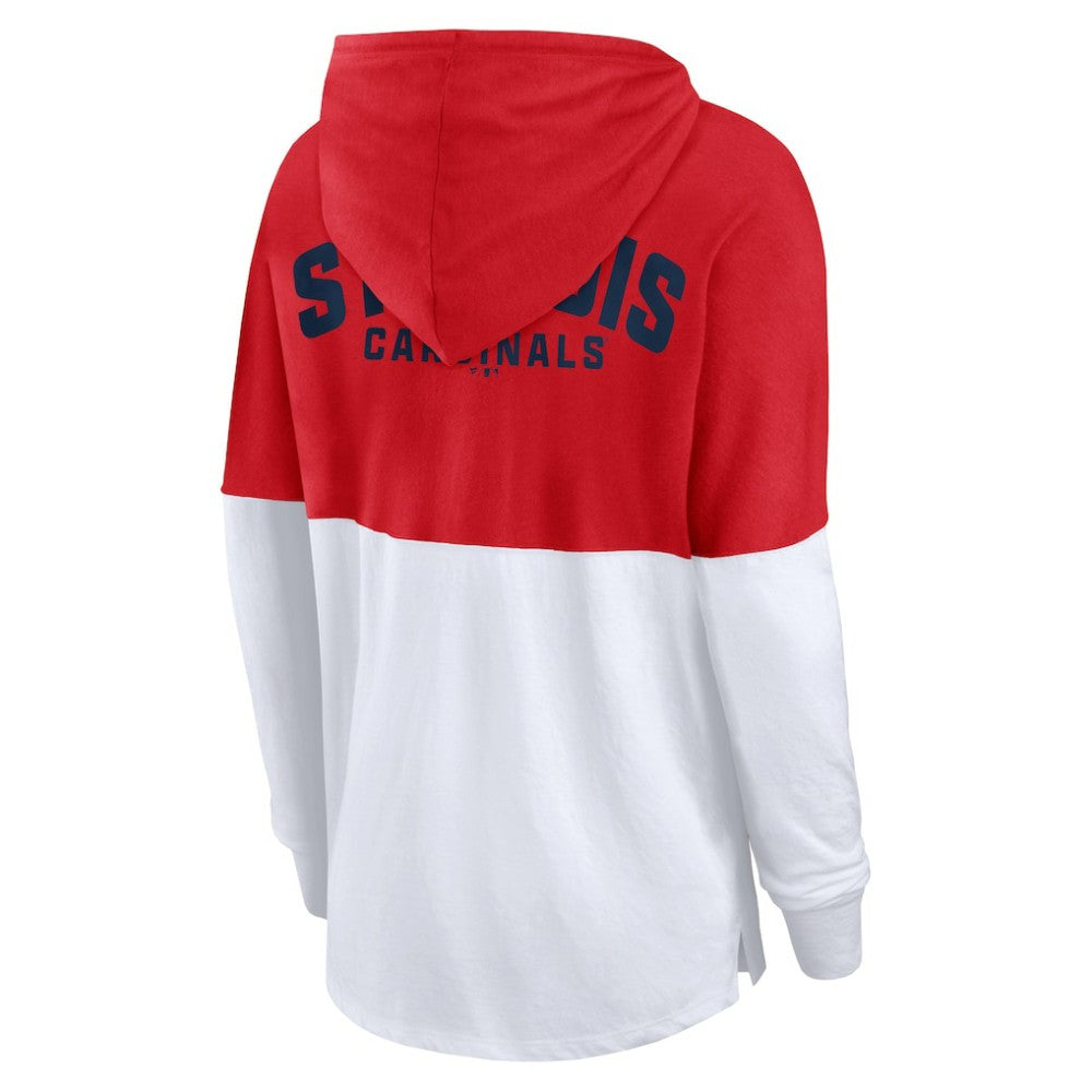 St. Louis Cardinals Fanatics Women's Backup Option Pullover Hoodie - Red/White Hoodies