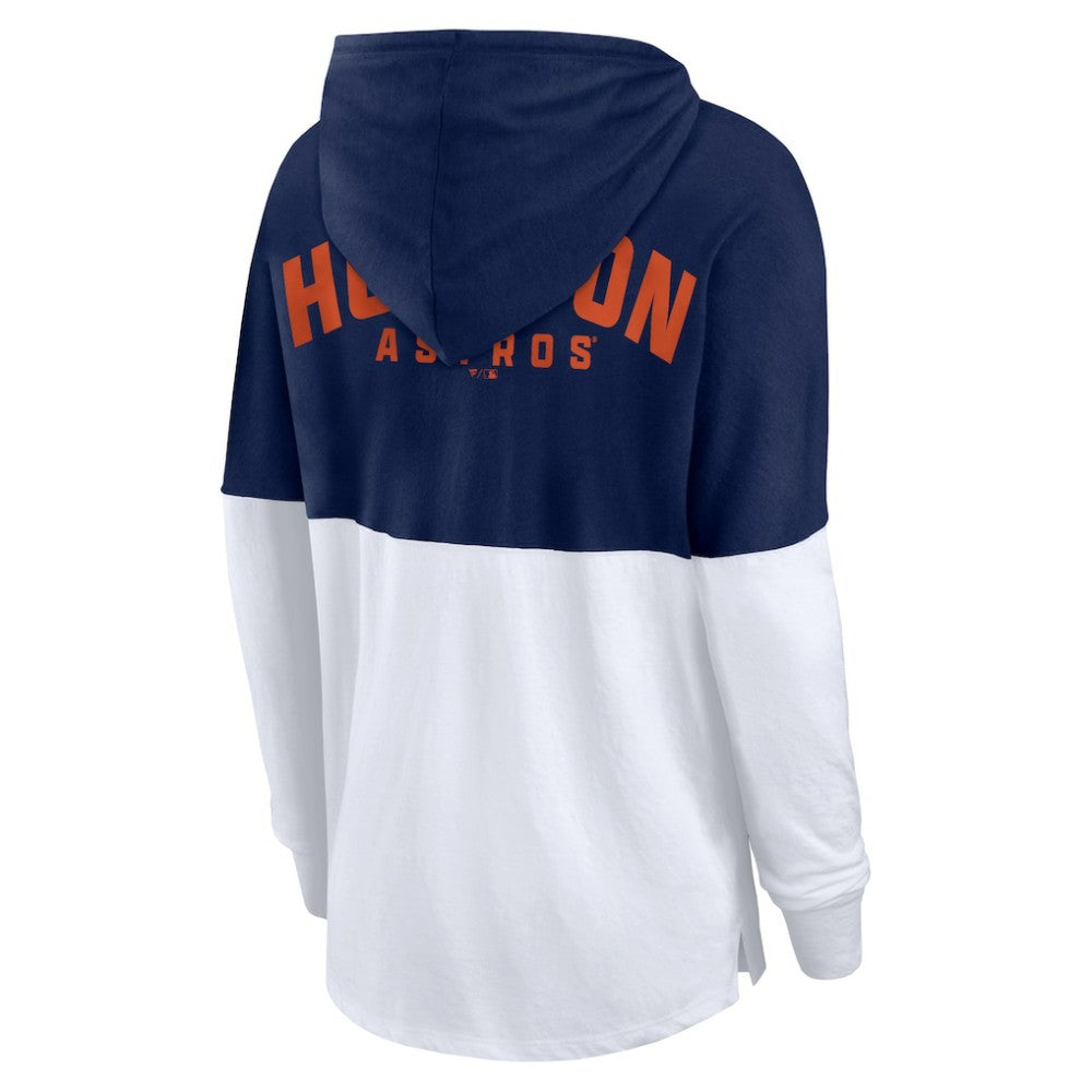 Houston Astros Fanatics Women's Backup Option Pullover Hoodie - Navy/White Hoodies
