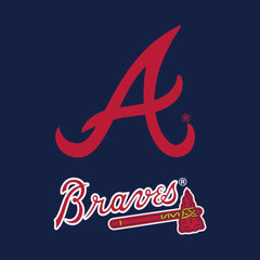 Atlanta Braves Fanatics Women's Backup Option Pullover Hoodie - Navy/White Hoodies