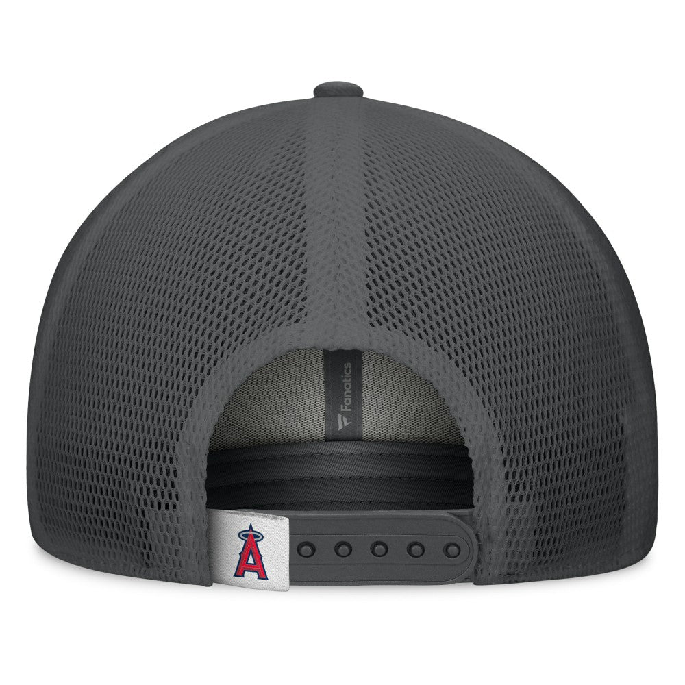 Los Angeles Angels Fanatics A-Frame Trucker Adjustable Hat - Gray/Graphite Hats