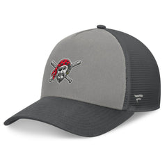 Pittsburgh Pirates Fanatics A-Frame Trucker Adjustable Hat - Gray/Graphite Hats