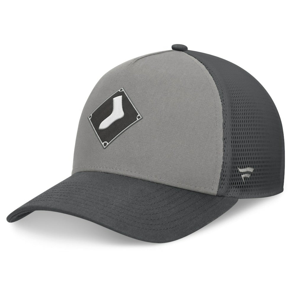 Chicago White Sox Fanatics A-Frame Trucker Adjustable Hat - Gray/Graphite Hats