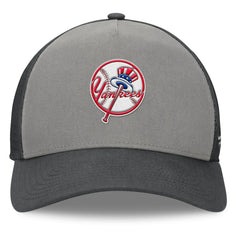 New York Yankees Fanatics A-Frame Trucker Adjustable Hat - Gray/Graphite Hats