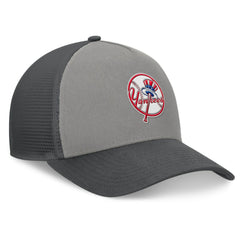 New York Yankees Fanatics A-Frame Trucker Adjustable Hat - Gray/Graphite Hats