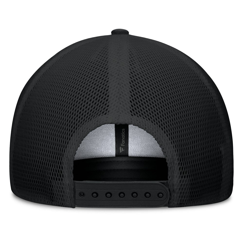 Miami Marlins Fanatics Team Patch A-Frame Trucker Snapback Hat - Black Hats