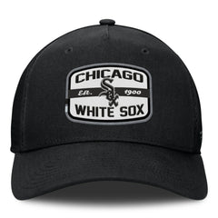 Chicago White Sox Fanatics Team Patch A-Frame Trucker Snapback Hat - Black Hats