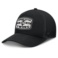 Minnesota Twins Fanatics Team Patch A-Frame Trucker Snapback Hat - Black Hats