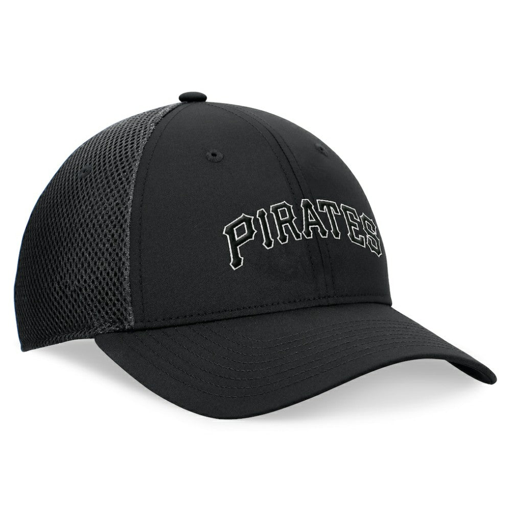 Pittsburgh Pirates Fanatics Spacer Mesh Flex Hat - Black Hats
