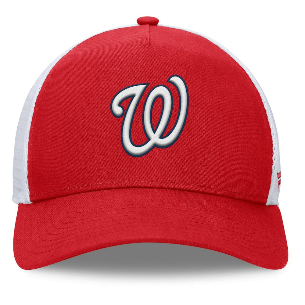 Washington Nationals Fanatics Fundamental A-Frame Adjustable Hat - Red Hats
