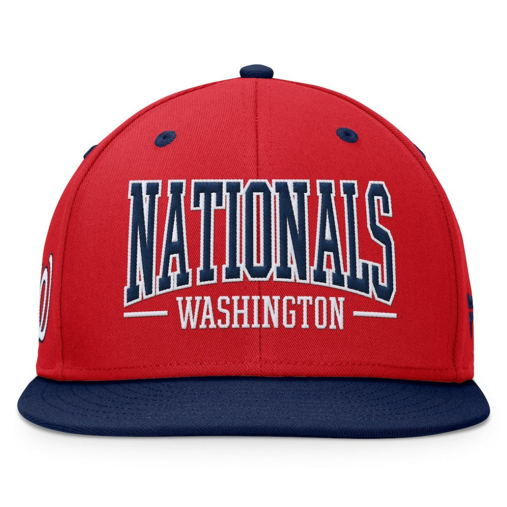 Washington Nationals Fanatics Fundamental Bold Snapback Hat - Red/Navy Hats