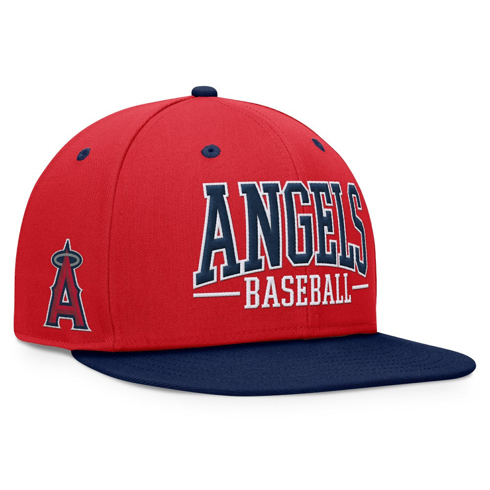 Los Angeles Angels Fanatics Fundamental Bold Snapback Hat - Red/Navy Hats