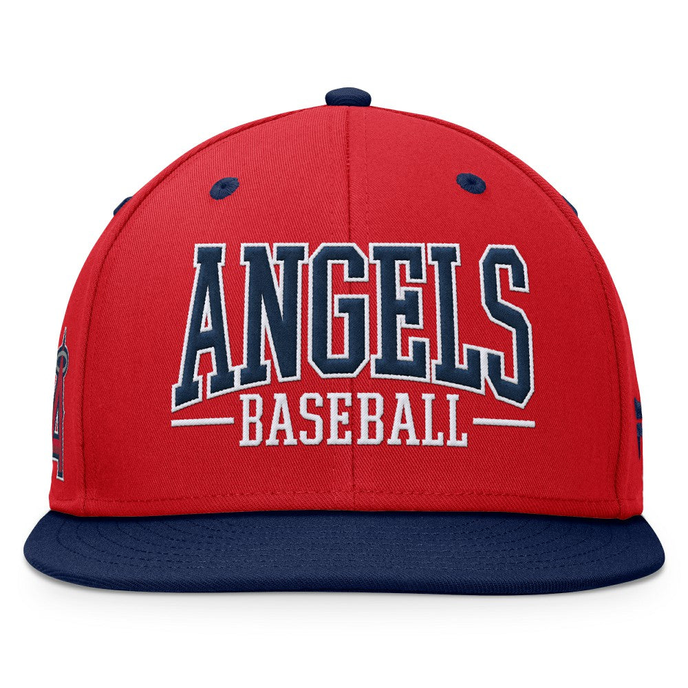 Los Angeles Angels Fanatics Fundamental Bold Snapback Hat - Red/Navy Hats