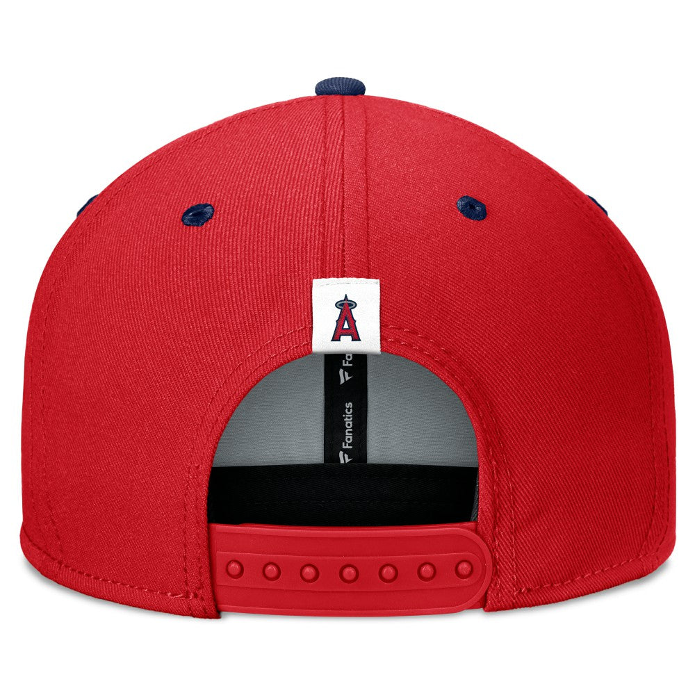 Los Angeles Angels Fanatics Fundamental Bold Snapback Hat - Red/Navy Hats