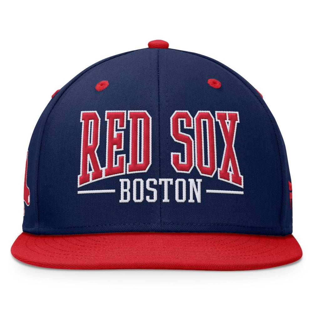 Boston Red Sox Fanatics Fundamental Bold Snapback Hat - Navy/Red Hats
