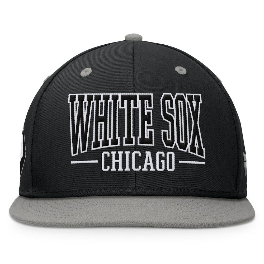 Chicago White Sox Fanatics Fundamental Bold Snapback Hat - Black/Gray Hats