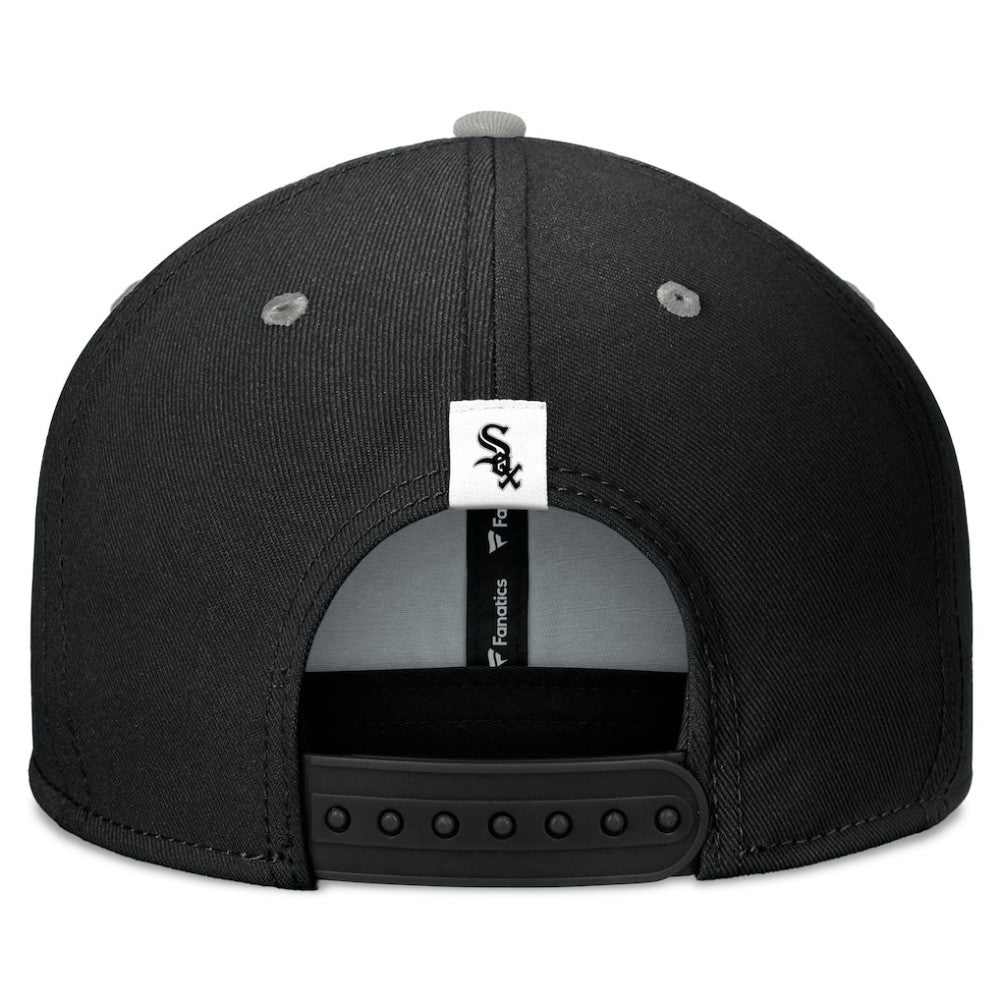 Chicago White Sox Fanatics Fundamental Bold Snapback Hat - Black/Gray Hats