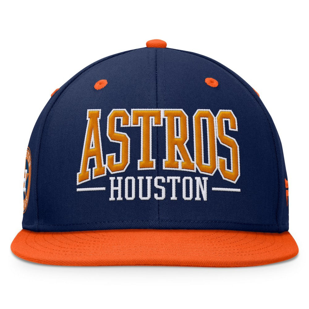 Houston Astros Fanatics Fundamental Bold Snapback Hat - Navy/Orange Hats