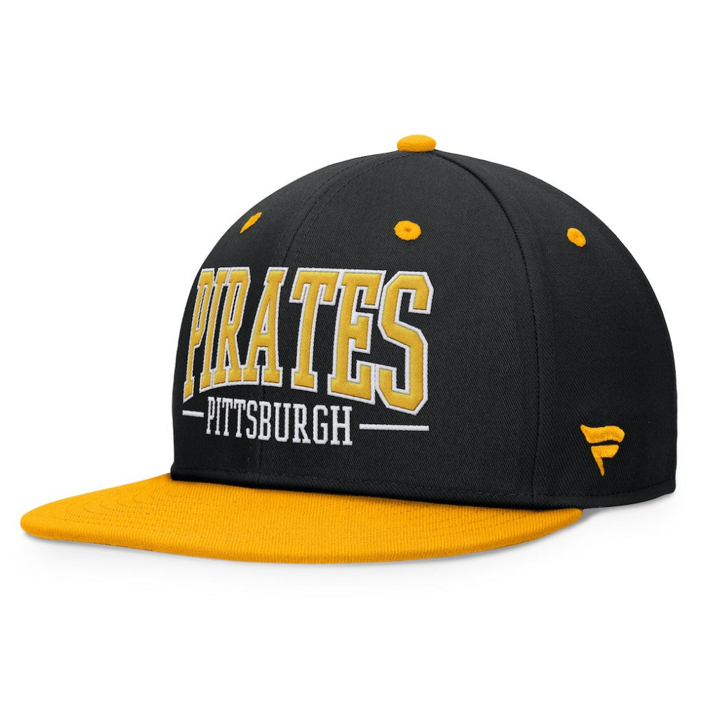 Pittsburgh Pirates Fanatics Fundamental Bold Snapback Hat - Black/Gold Hats