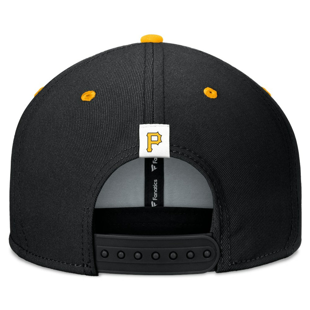 Pittsburgh Pirates Fanatics Fundamental Bold Snapback Hat - Black/Gold Hats
