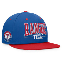 Texas Rangers Fanatics Fundamental Bold Snapback Hat - Royal/Red Hats