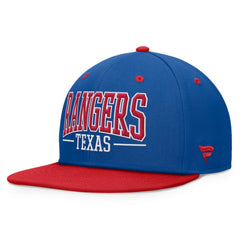 Texas Rangers Fanatics Fundamental Bold Snapback Hat - Royal/Red Hats