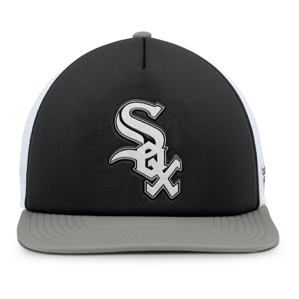 Chicago White Sox Fanatics Fundamental Foam Front Snapback Hat - Black/White Hats