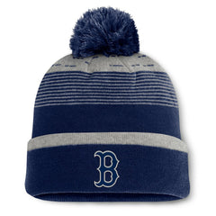 Boston Red Sox Fanatics Fundamental Gradient Cuffed Knit Hat with Pom - Navy Hats