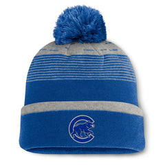Chicago Cubs Fanatics Fundamental Gradient Cuffed Knit Hat with Pom - Royal Hats